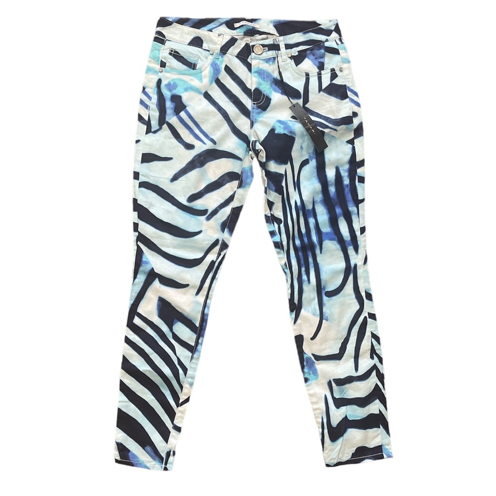 Tahari Miranda Pants Womens Size 2 Skinny Leg Blue